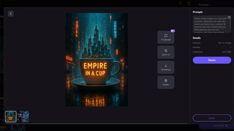 final empire in a cup ai generated high quality result