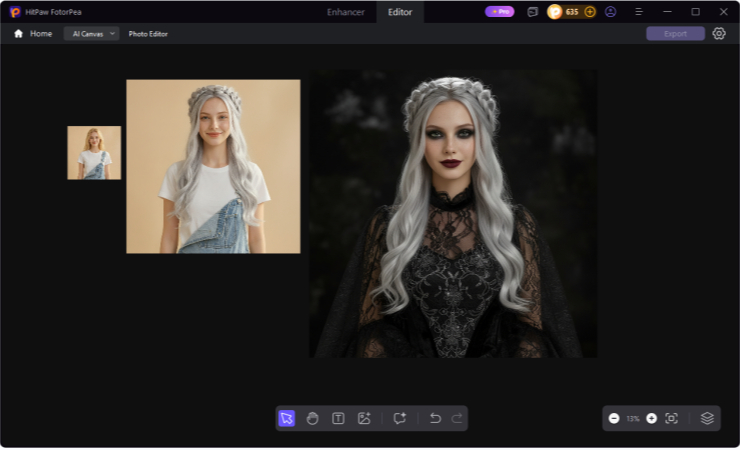 Change Halloween hairstyles with AI in HitPaw FotorPea