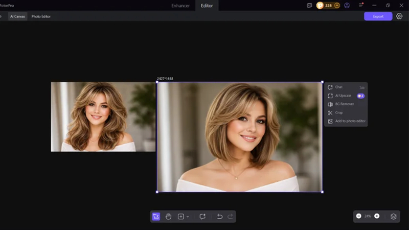 generate hairstyle with hitpaw ai canvas chat