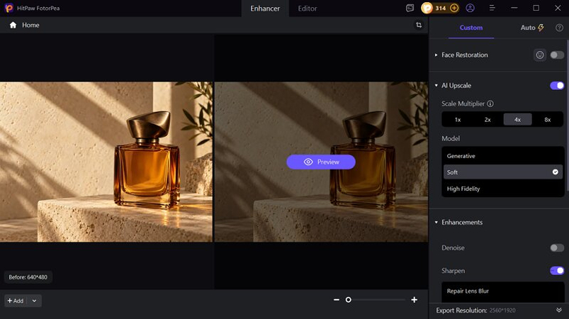 Choose an AI Model in HitPaw FotorPea