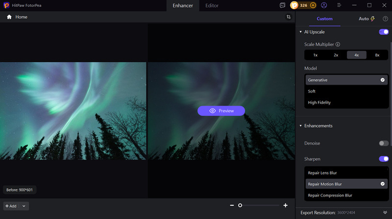 Enhance Details Clarity and Resolution in HitPaw FotorPea
