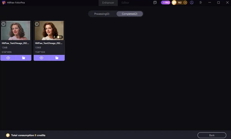 exporting enhanced image from hitpaw fotorpea