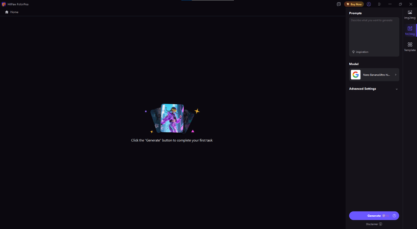 screenshot of hitpaw fotorpea ai generator