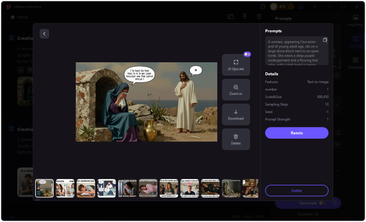 hitpaw fotorpea steps create jesus easter meme