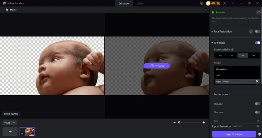hitpaw fotorpea ai upscale-png