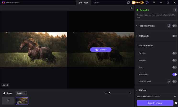 hitpaw fotorpea blur repair model