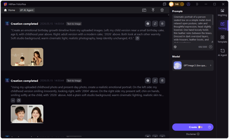 hitpaw fotorpea text input for aura farming prompt entry
