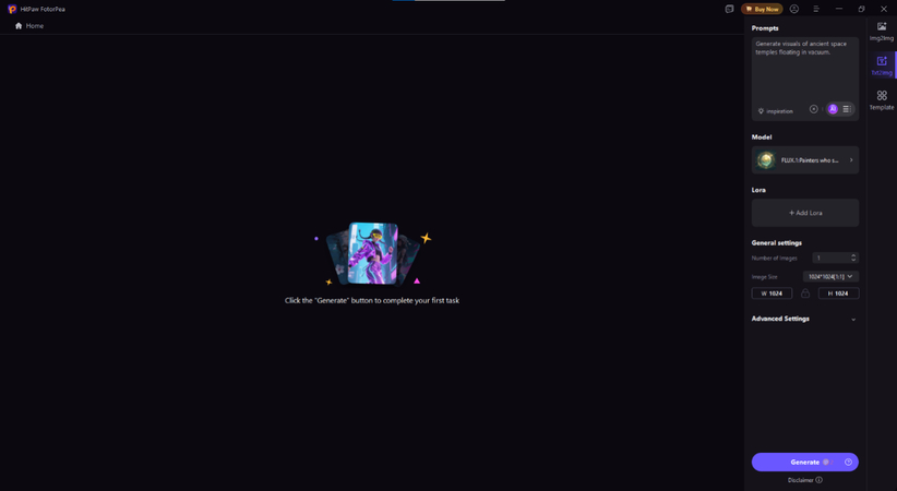 hitpaw fotorpea with ai space prompt