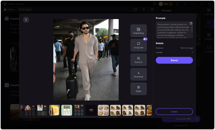 hitpaw fotorpea export 4k airport photo result