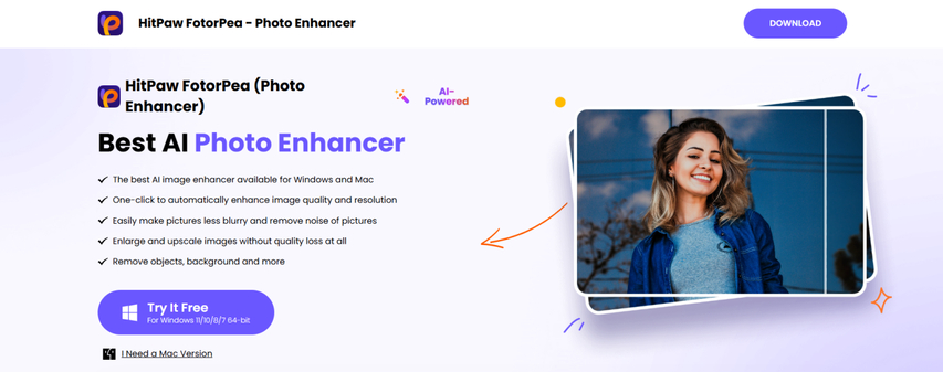 homepage-screenshot-of-hitpaw-fotorpea