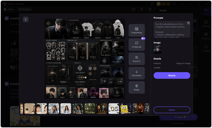 hitpaw fotorpea preview and export enhanced character image