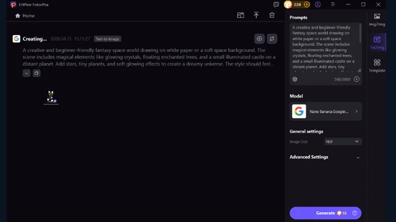 write prompt and select ai model