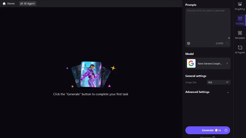 text to image option for logo generation
