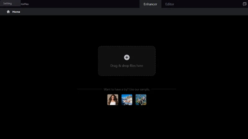 hitpaw fotorpea upload interface
