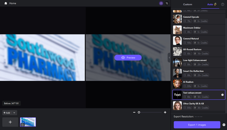 Select an AI Enhancement Model in HitPaw FotorPea