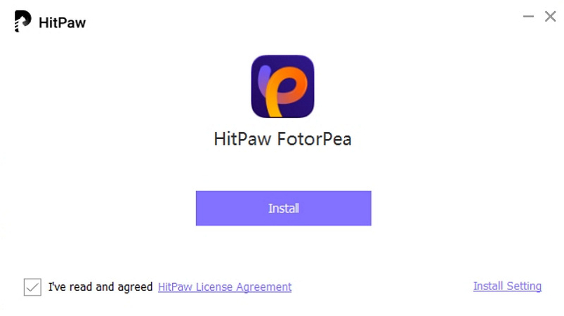 تثبيت HitPaw FotorPea