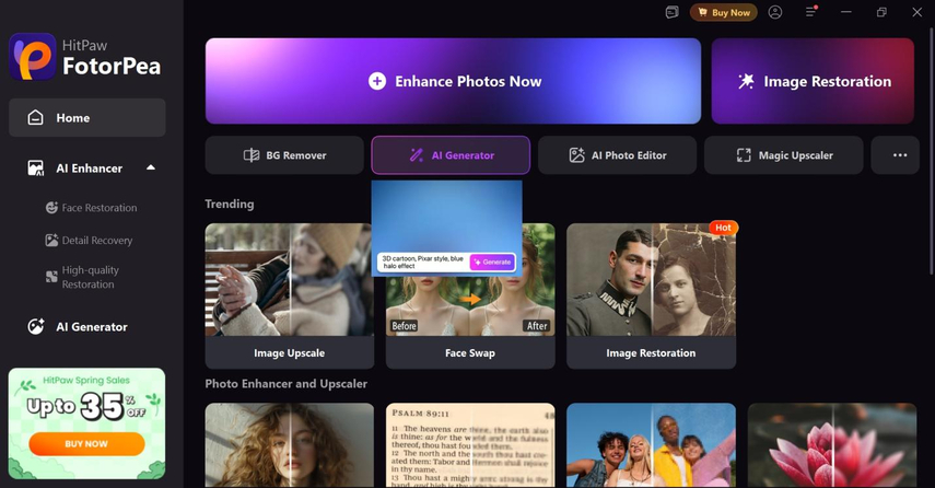 hitpaw fotorpea ai generator