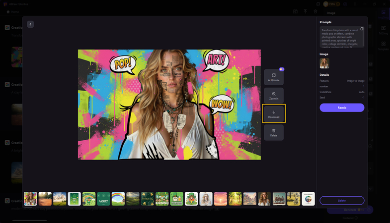pop art photo filter