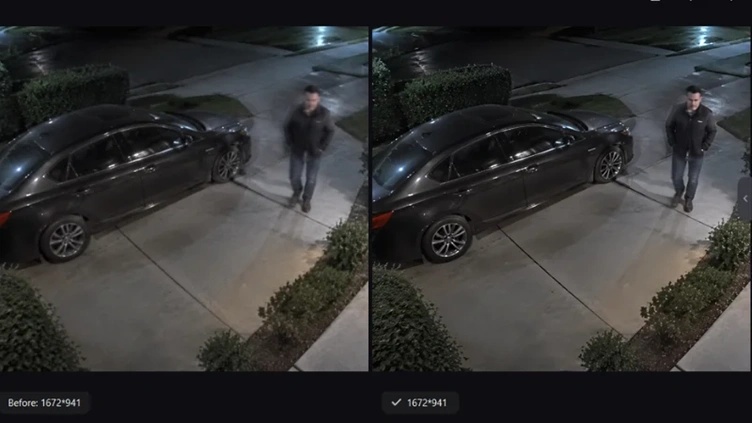 previewing and exporting an enhanced cctv image