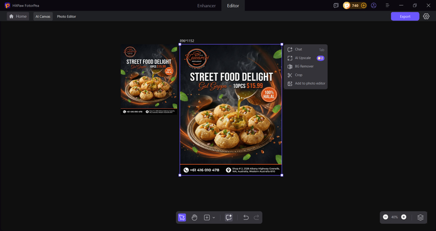 preview and download final image