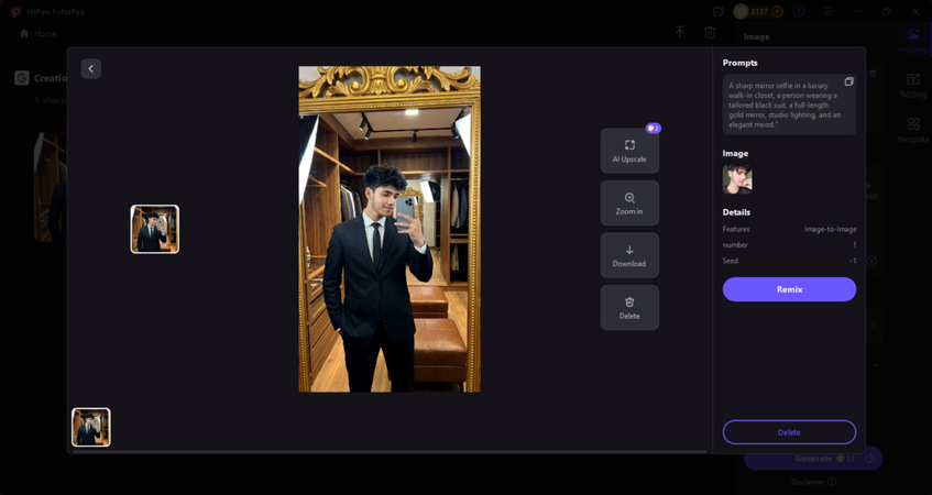 preview and download the AI photo