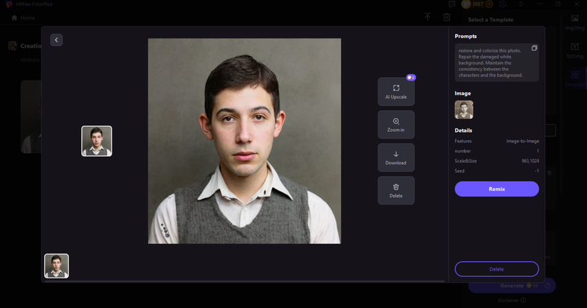 preview and download the photo