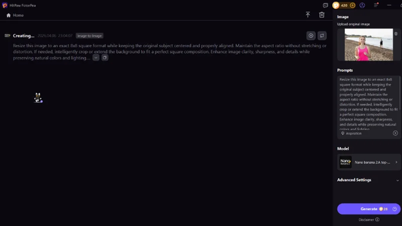 prompt resize image to 8x8 size