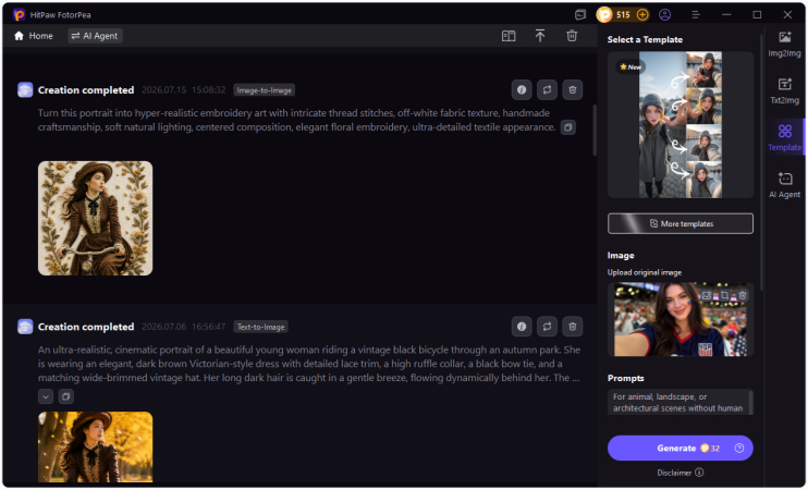recomposing image preview and export