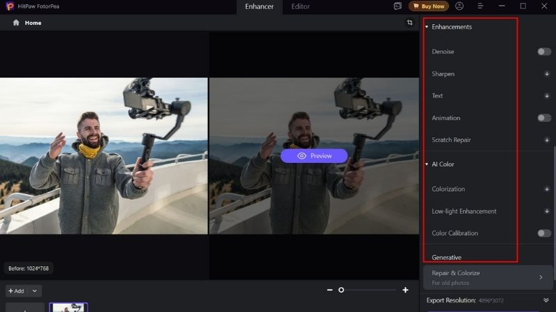 select ai enhancement model