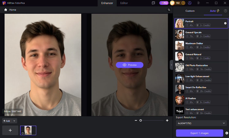 select face model