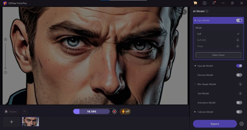 select face model