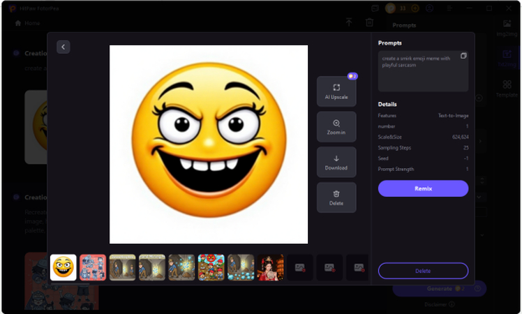 smirk emoji meme created