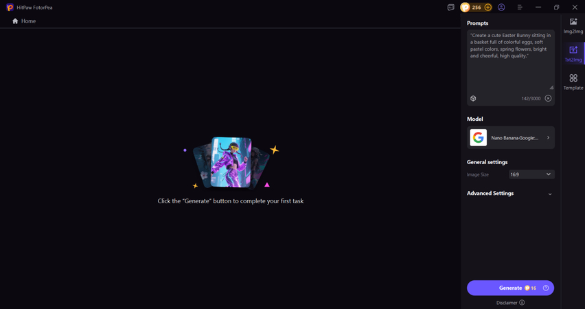 enter prompt to create easter bunny images