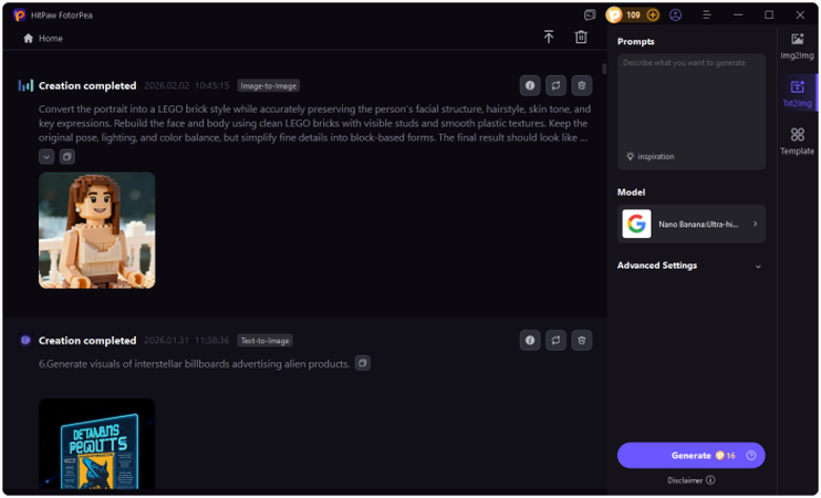 text to image restaurant logo generator
