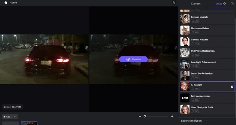 uploading blurry evidence photo to hitpaw fotorpea