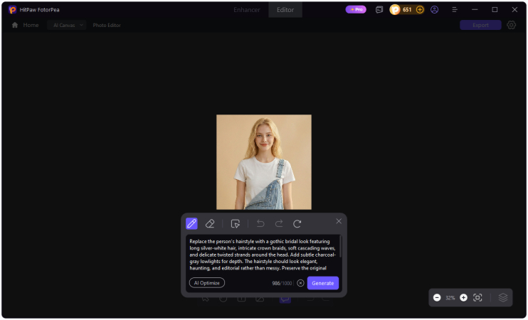 upload halloween hairstyle photo to hitpaw fotorpea
