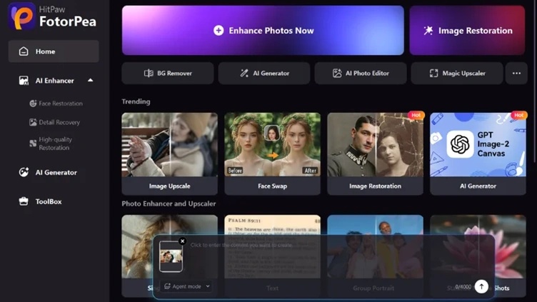 upload a blurry school memory photo to hitpaw fotorpea