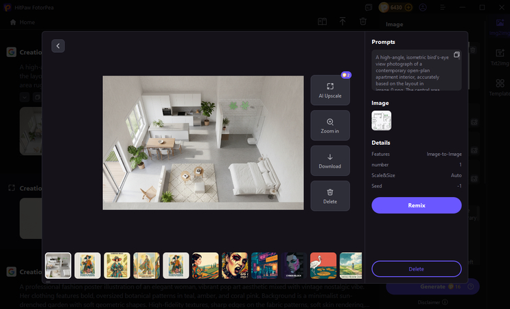 visulize ai floor plan with fotorpea