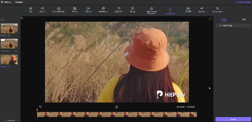 remove watermark from video via HitPaw Online Video Editor