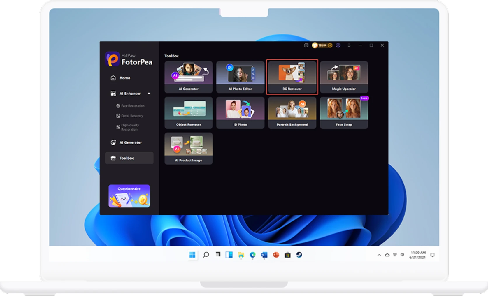 upload photo to hitpaw fotorpea to remove background