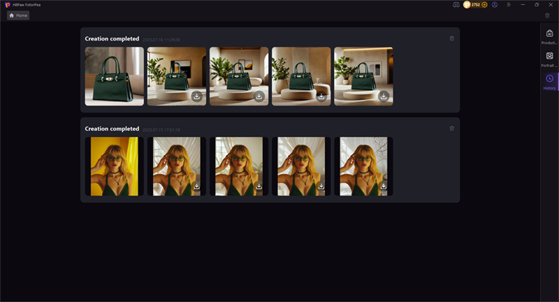 export generated new background