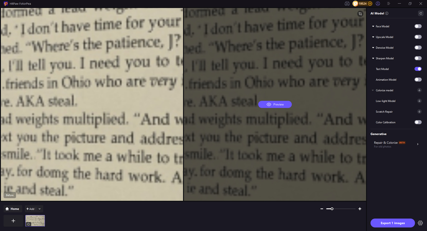 select text model ai