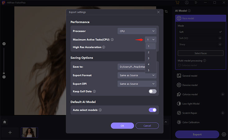hitpaw photo ai choose multiple task