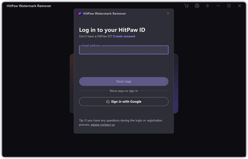 HitPaw Watermark Remover create ID