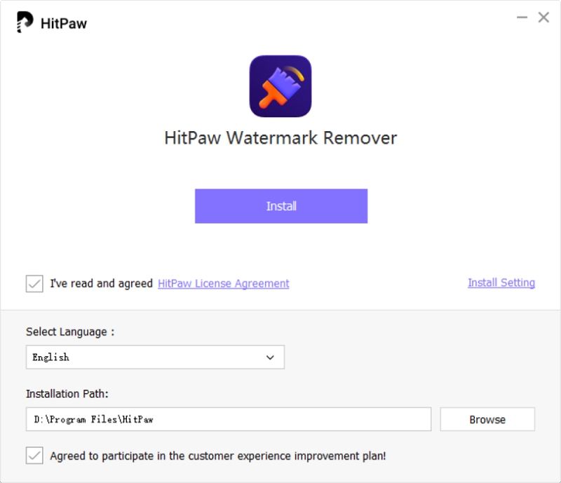 HitPaw Watermark Remover install