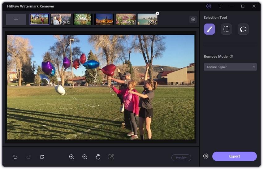 remove text from a picture – export