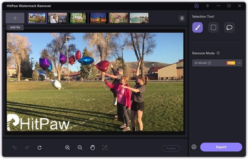 hitpaw watermark remover select watermark 