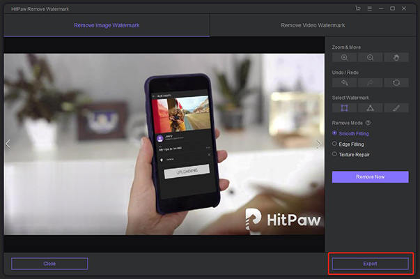 HitPaw Watermark Remover export image
