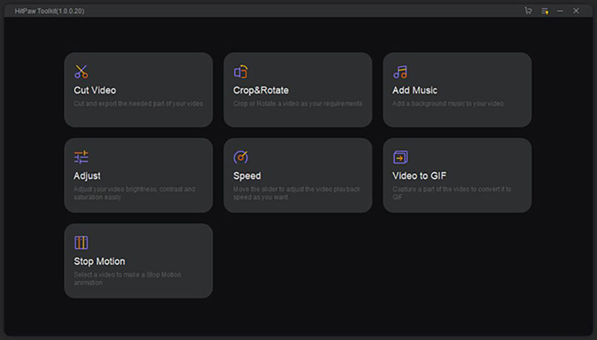 hitpaw toolkit home interface