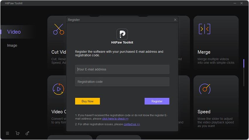 hitpaw toolkit registration windows